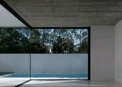 Aperçu chantier - nouvelle technique de plaxage - baie vitrée