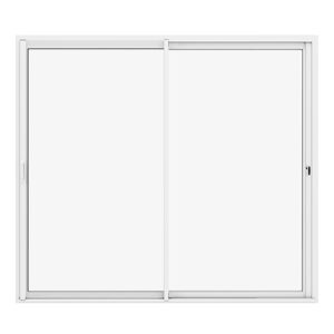 Baie coulissante aluminium blanc PRESTANCE - Les Menuiseries Françaises