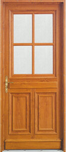 porte d'entrée PVC THALASSA Chêne Doré - Les Menuiseries Françaises