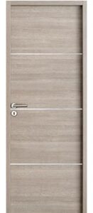 Pulsion Décor bois Porte d'intérieur MILO gris mat