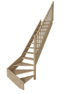 escalier-authentique-bois-chene-lamelle-colle-aboute-les menuiseries francaises