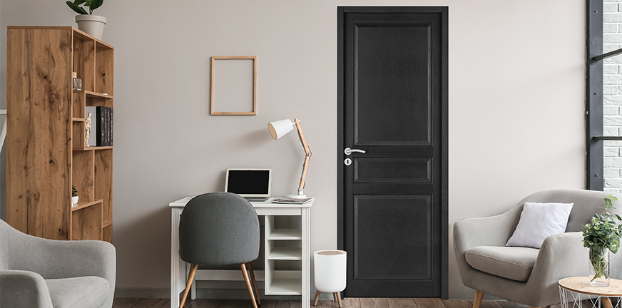 Porte intérieur Authentique chêne Jade Noire - Les Menuiseries Françaises