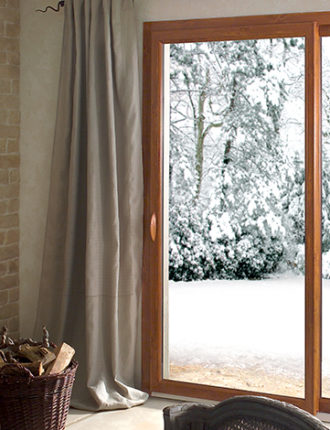 Fenêtre PVC EFFYBELLE² PLAXE CHENE DORE COULISSANT