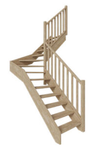 escalier-authentique-bois-chene-lamelle-colle-aboute-les menuiseries francaises