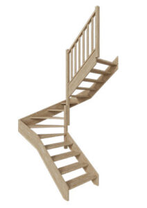 escalier-authentique-bois-chene-lamelle-colle-aboute-les menuiseries francaises