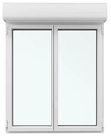 Fenêtre alu Visual 2 vantaux blanc Les Menuiseries Françaises