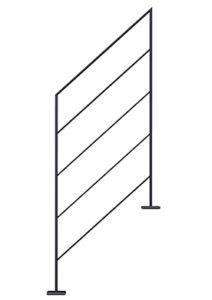 Balustrade METALIN en fer plat pour l'escalier bois metal