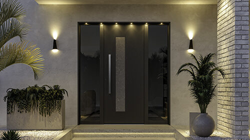 Porte d'entrée alu Styl Graphic Minéra - Les Menuiseries Françaises