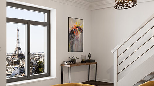 fenetre alu VISUAL gris 7016 - Les Menuiseries Françaises