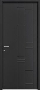 Porte d'entrée aluminium Styl Graphic Dorado - Les Menuiseries Françaises