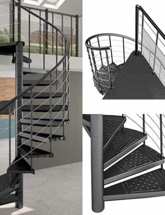 escalier hélicoïdal SPIRANOMETAL - Les Menuiseries Françaises