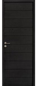 Bloc porte intérieur Influence Chêne HEMA NOIR BROSSE - Les Menuiseries Françaises