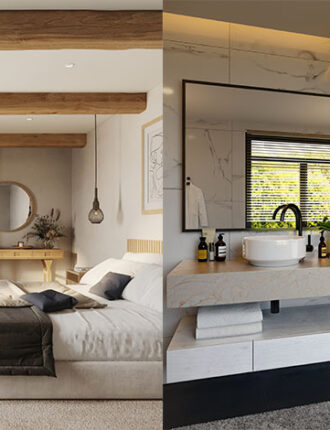 Bloc porte intérieur Influence Chêne vertica - Les Menuiseries Françaises