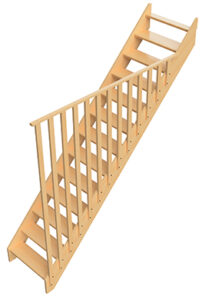 Escalier droit avec rampe Claustra