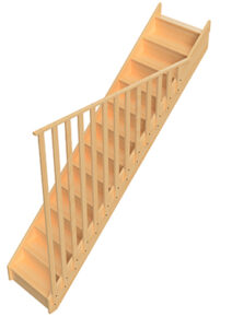 Escalier droit avec rampe Claustra