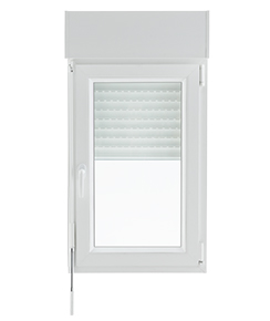 fenêtre PVC et coffre volet roulant, treuil latéral Les Menuiseries Françaises