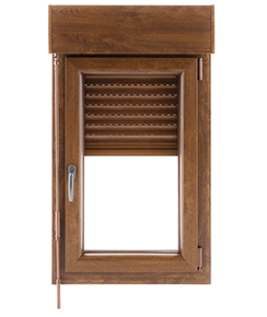 fenêtre PVC et coffre volet roulant, treuil latéral Les Menuiseries Françaises