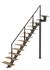 escalier bois métal verre - Les Menuiseries Françaises