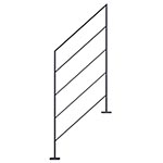 Balustrade METALIN en fer plat pour l'escalier bois metal