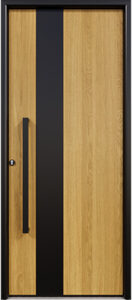 porte d'entrée bois aluminium IZIA- Les Menuiseries Françaises
