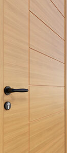 détail porte d'entrée bois scilla - Les Menuiseries Françaises