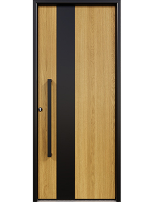 porte d'entrée bois Styl Wood IZIA - Les Menuiseries Francaises