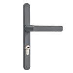 porte fenetre pvc idil poignée Hambourg Gris - Les Menuiseries Françaises