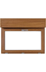 fenêtre PVC chêne miel mat- Les Menuiseries Françaises