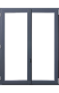 fenêtre PVC 2 vantaux blanc gris 7016 - Les Menuiseries Françaises
