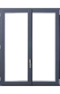 fenêtre PVC 2 vantaux blanc gris 7016 - Les Menuiseries Françaises