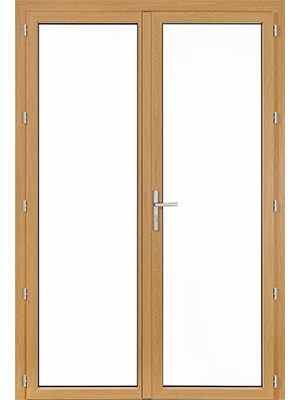 IDIL porte-fenêtre PVC chêne naturel - Les Menuiseries Françaises