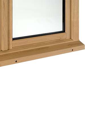 drainage jet d'eau intégré menuiserie bois Arbella contemporaine