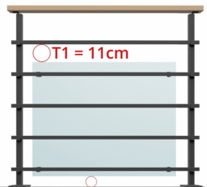 Gabarits T1 pour vérification conformité balustrade NF P01-012