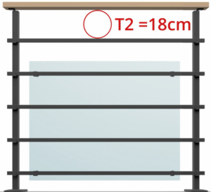 Gabarits T2 pour vérification conformité balustrade NF P01-012